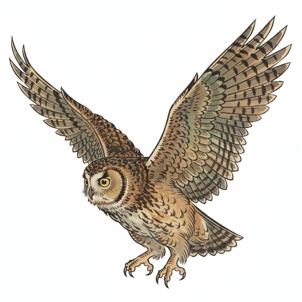 Powerful Owl, in flight